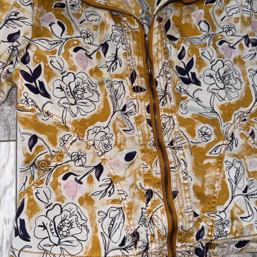 Anthropologie Marrakech Full Zip Floral Jacket size medium - Picture 5 of 9